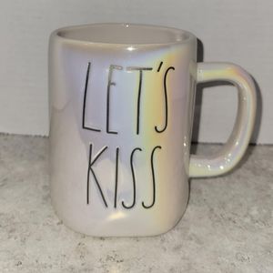 Rae Dunn Let's Kiss Iridescent Ceramic Mug